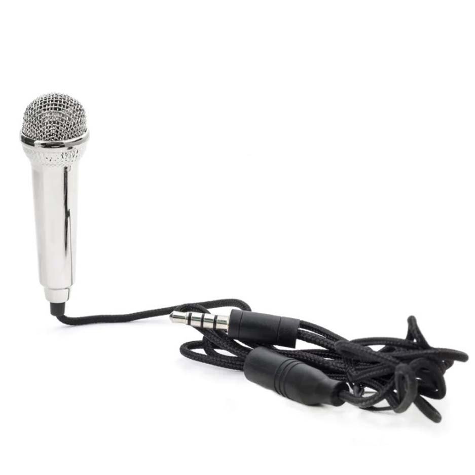 Kikkerland Mini Karaoke Microphone Silver Shop Speakers at HEB