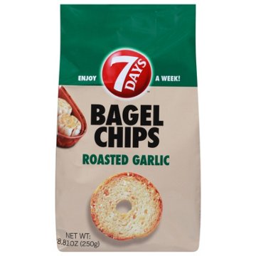7 Days Bagel Chips - Roasted Garlic, 8.8 oz