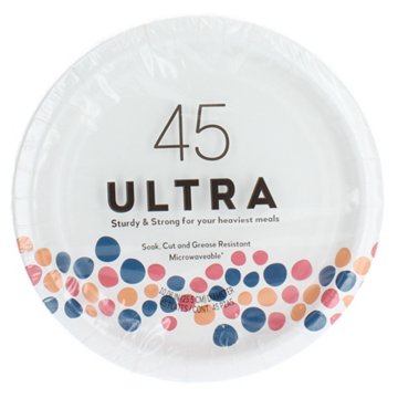 Ultra 10 in Paper Plates, 45 ct