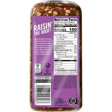 Dave's Killer Bread Raisin' The Roof Cinnamon Raisin Organic Breakfast Sliced Bread