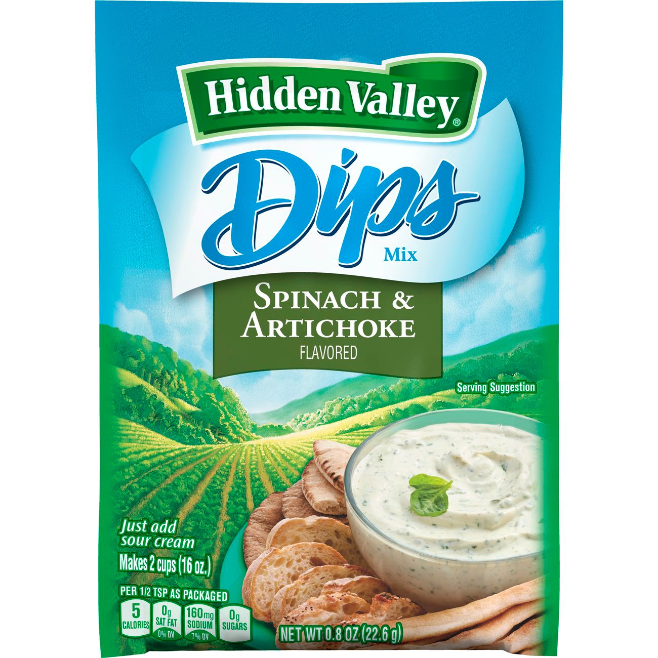 Hidden Valley Spinach & Artichoke Dip Mix - Shop Salsa & Dip at H-E-B