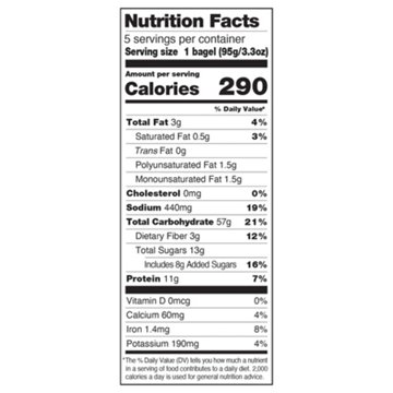Dave's Killer Bread Cinnamon Raisin Remix 12g Protein Organic Bagels, 5 ct