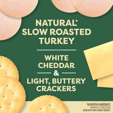 Oscar Mayer Bites Slow Roasted Turkey, White Cheddar & Cracker Trio Meat & Cheese Snack Plate, 3.3 oz