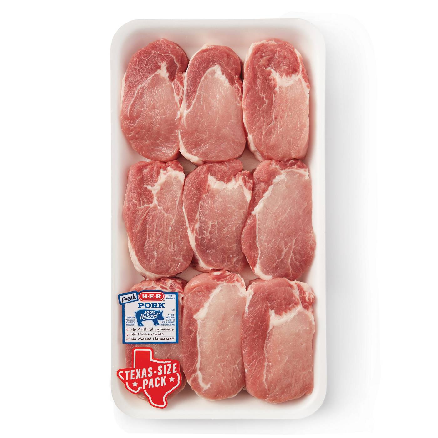H-E-B Boneless Ribeye Pork Chops, Extra Thick Cut – Texas-Size Pack; image 1 of 3