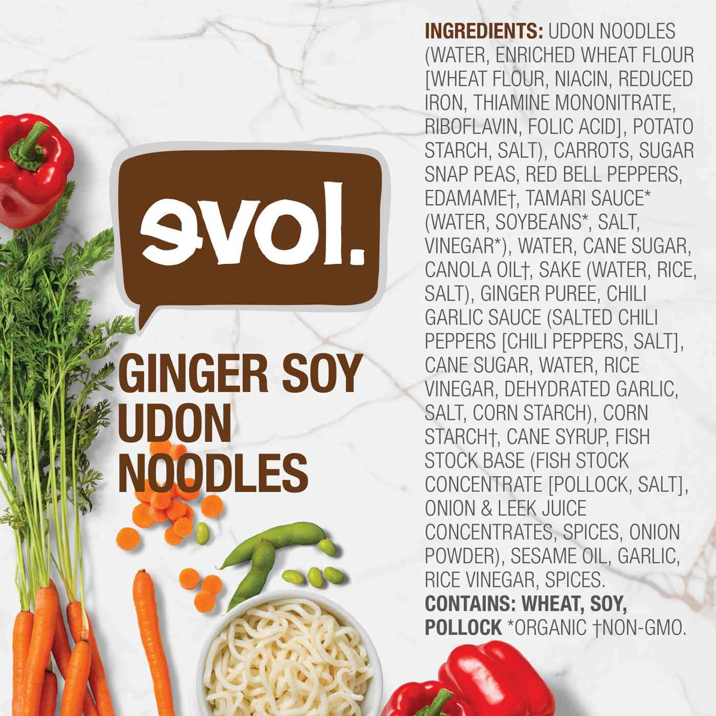 Evol Ginger Soy Udon Noodles Frozen Meal; image 2 of 5