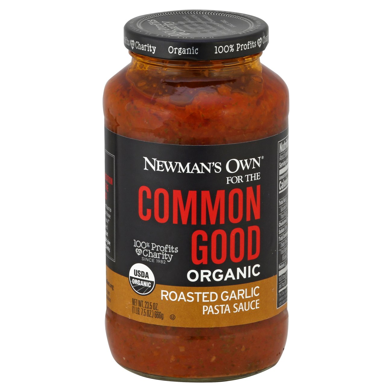 Newman's Own Common Good Organic Roasted Garlic Sauce Shop Pasta