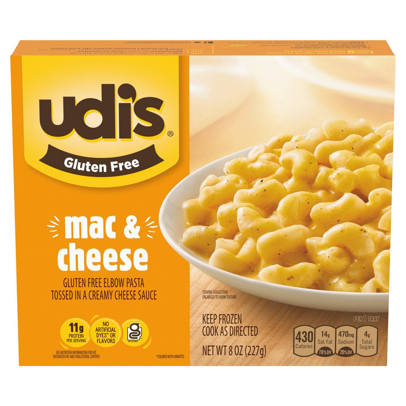 Udi's Gluten-Free Mac & Cheese Frozen Meal; image 1 of 7