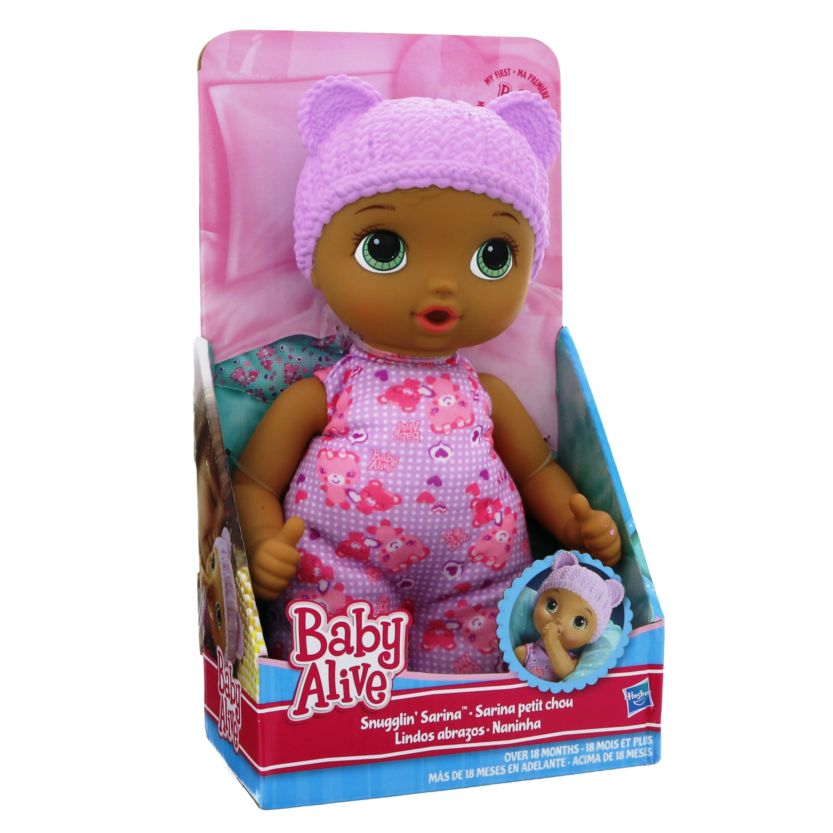 Hasbro Baby Alive Dark Brown Hair Snugglin Sarina Shop Action Figures