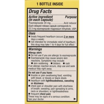 H-E-B Esomeprazole Magnesium 20 mg Capsules, 14 ct