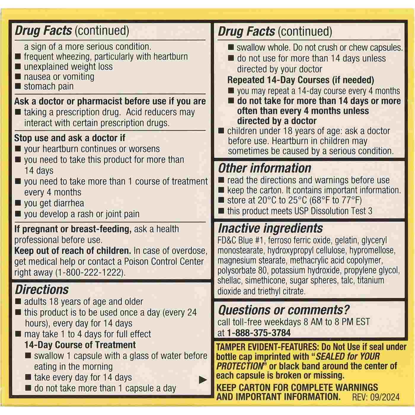 H-E-B Esomeprazole Magnesium Acid Reducer Capsules – 20 mg; image 3 of 3
