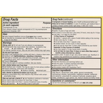 H-E-B Esomeprazole Magnesium Acid Reducer Capsules – 20 mg, 42-ct