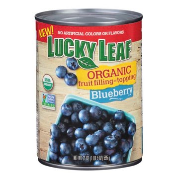 Lucky Leaf Organic Blueberry Fruit Filling & Topping, 21 oz