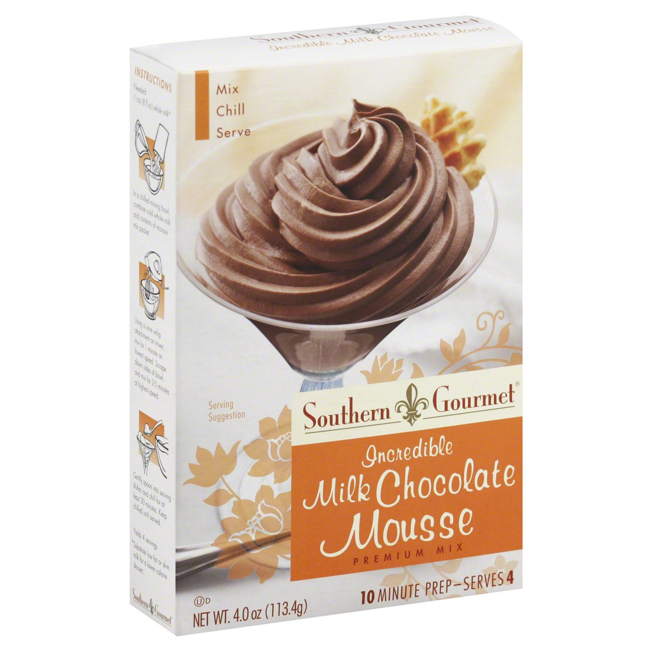 Southern Gourmet Milk Chocolate Mousse Mix Shop Pudding & Gelatin Mix