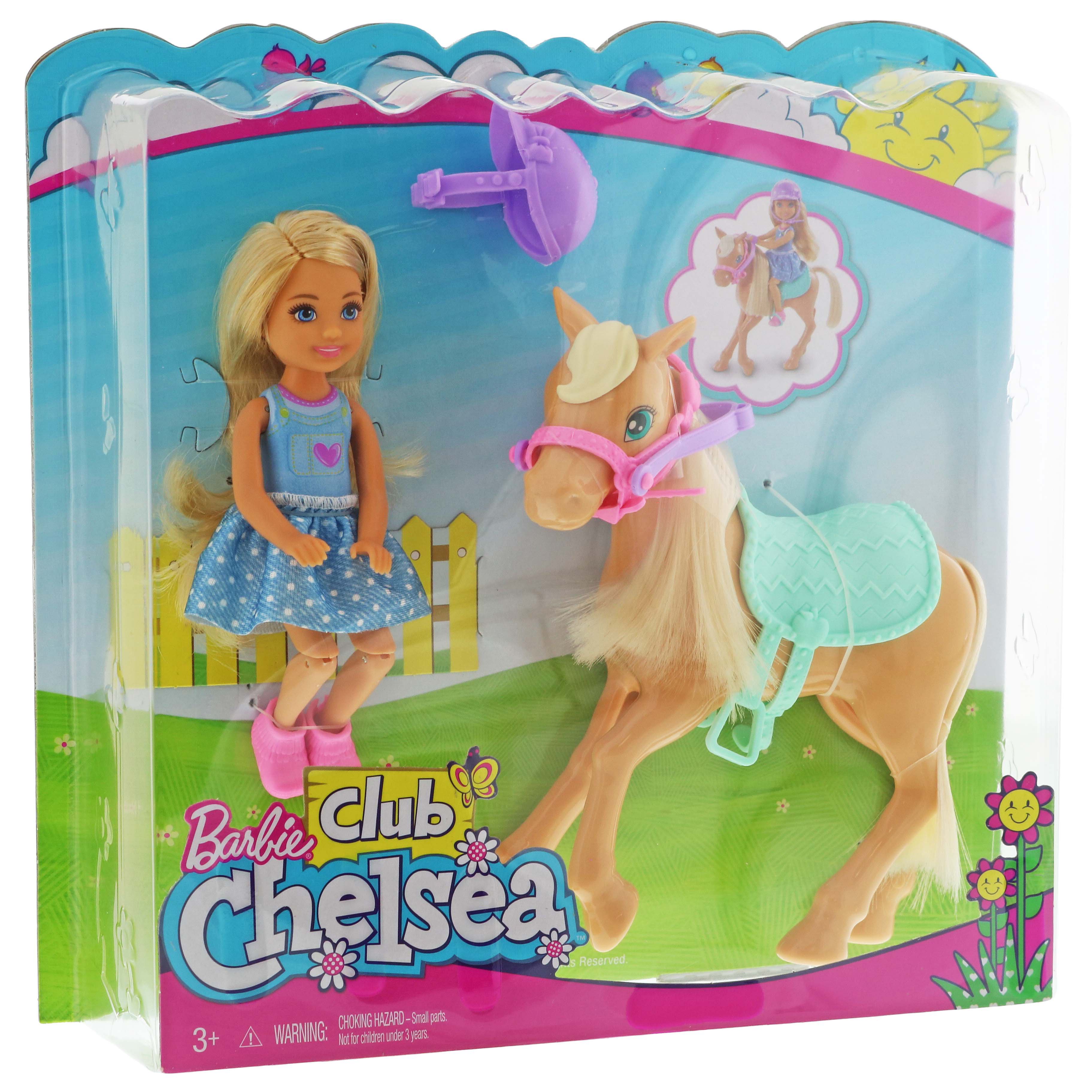 barbie club chelsea doll and horse