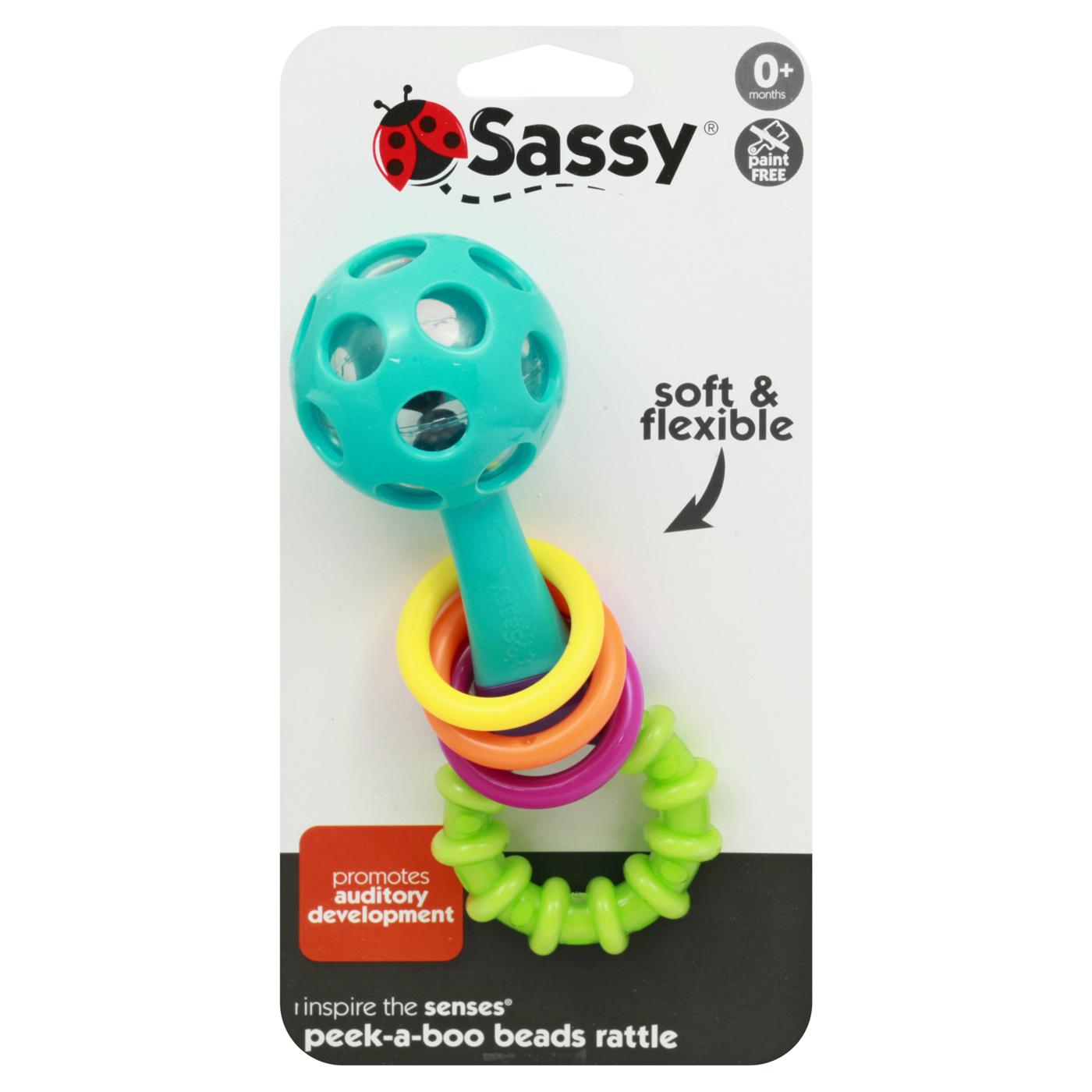 Sassy Peek-A-Boo Beads Rattle; image 2 of 2