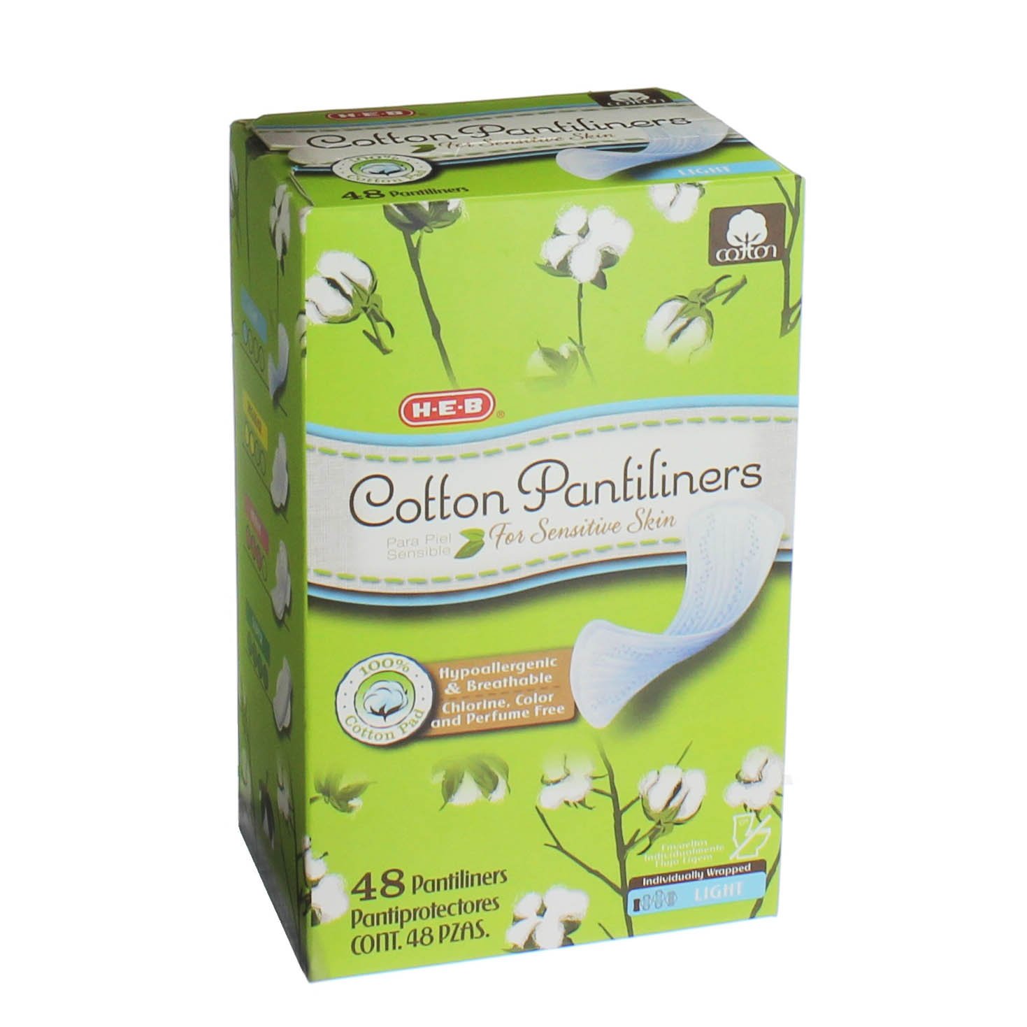 HEB Cotton Pantiliners Light Shop Pads & Liners at HEB