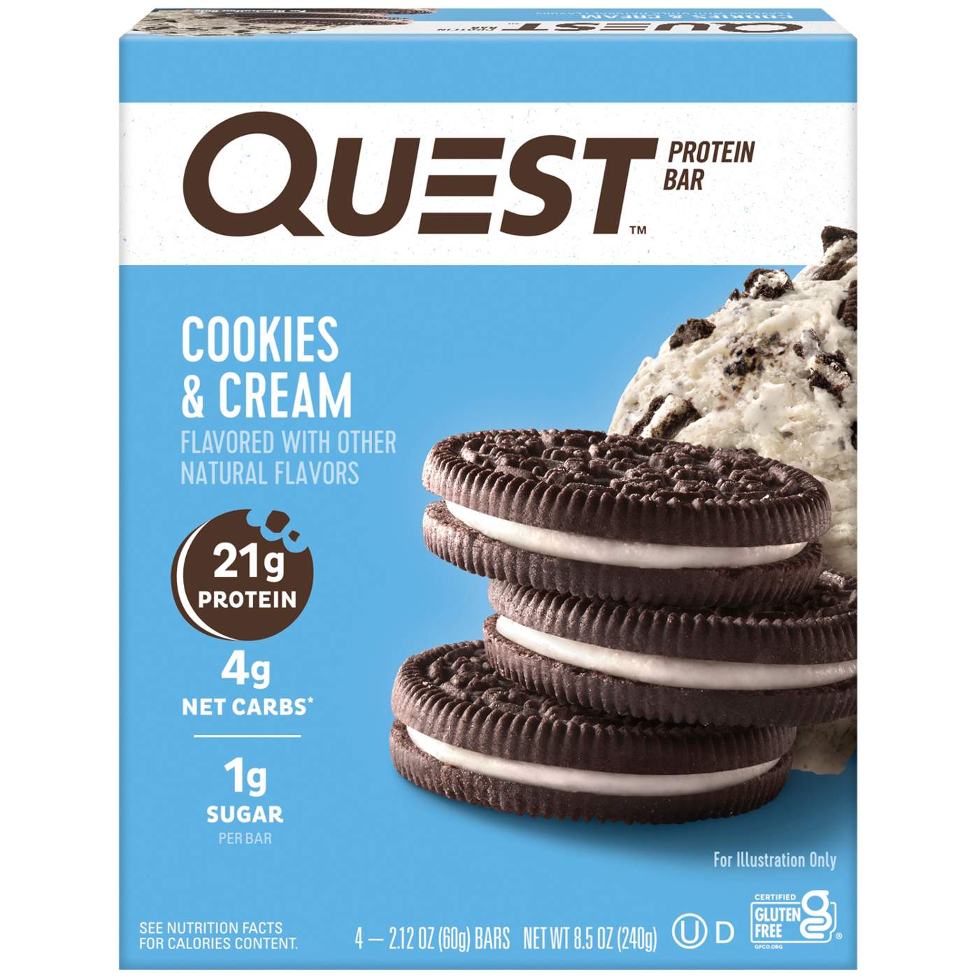 Quest 21g Protein Bars - Cookies & Cream; image 1 of 3