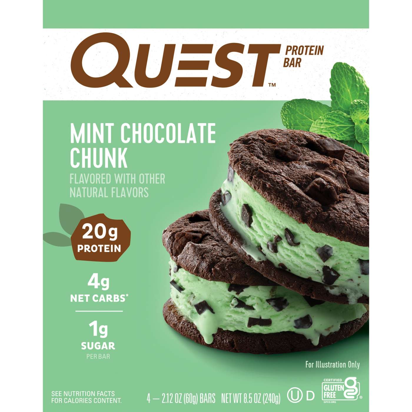 Quest 20g Protein Bars - Mint Chocolate Chunk; image 1 of 3