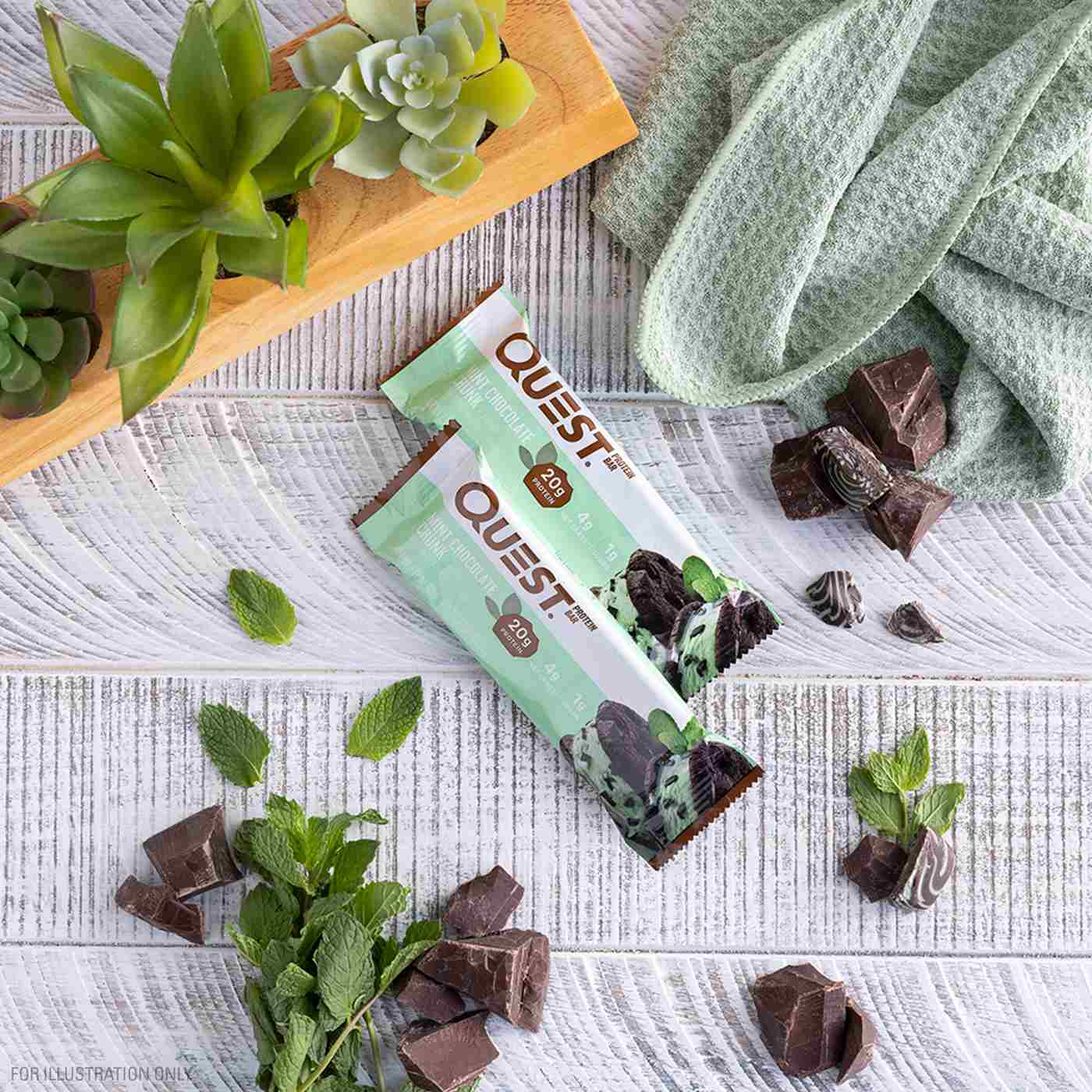 Quest 20g Protein Bars - Mint Chocolate Chunk; image 2 of 3