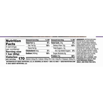 Quest 20g Protein Bars - Double Chocolate Chunk