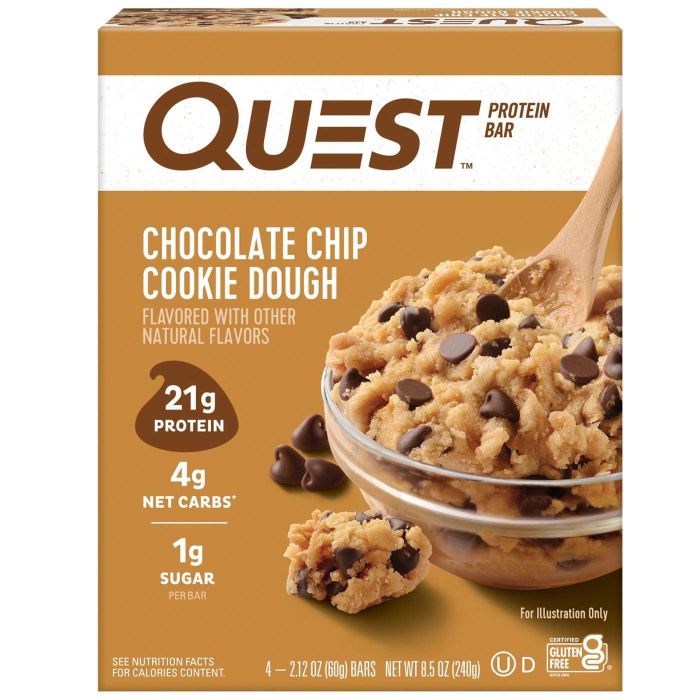 Quest 21g Protein Bars - Chocolate Chip Cookie Dough; image 1 of 2