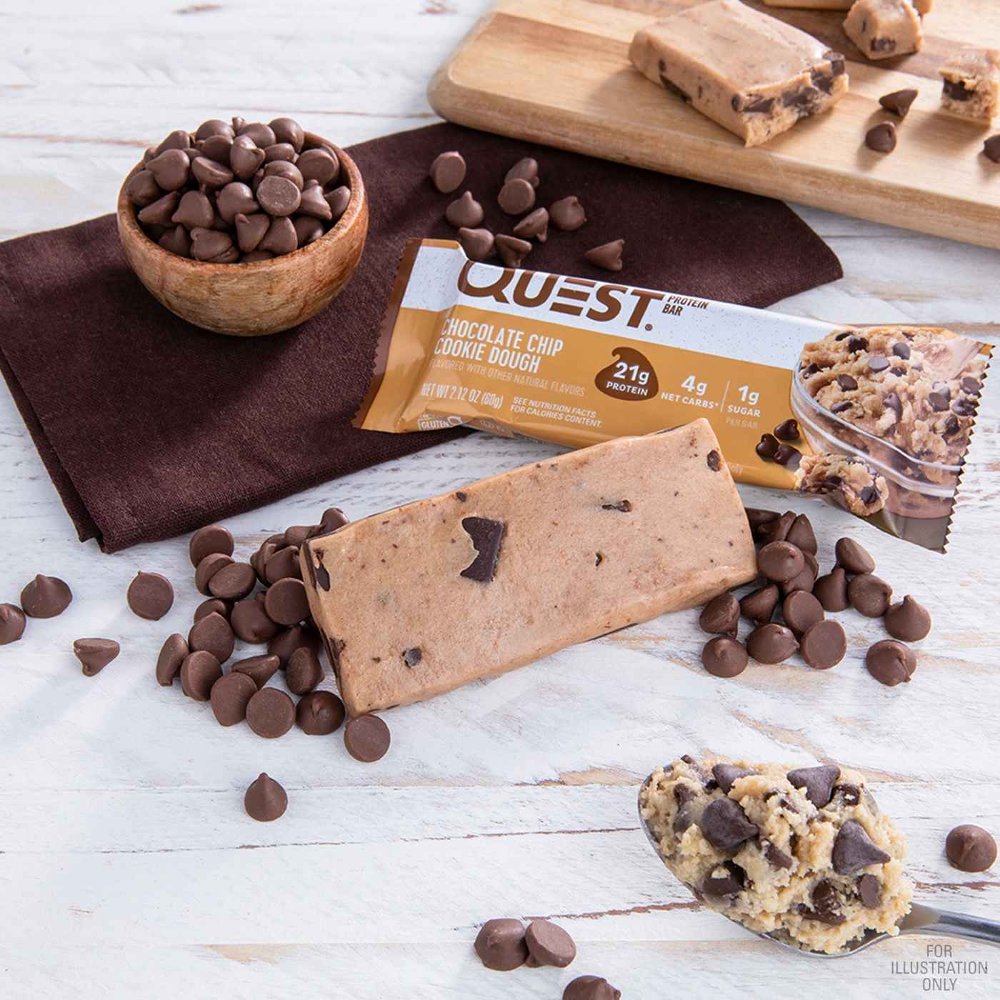 Quest 21g Protein Bars - Chocolate Chip Cookie Dough; image 2 of 2