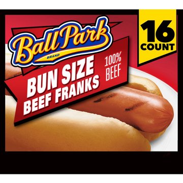Ball Park Bun Size Uncured Beef Hot Dogs, 30 oz