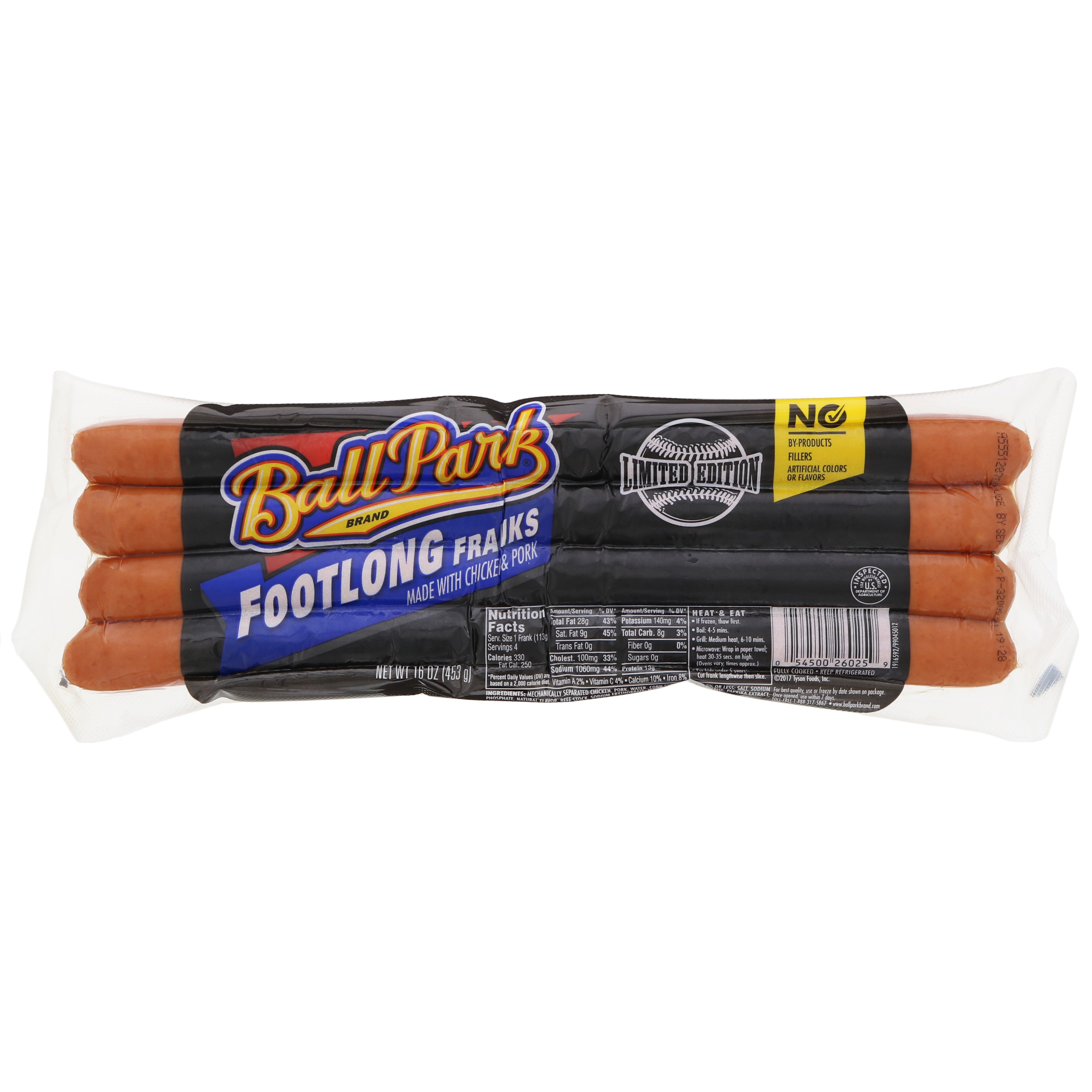 Ball Park Footlong Meat Hot Dogs - Shop Hot Dogs at H-E-B