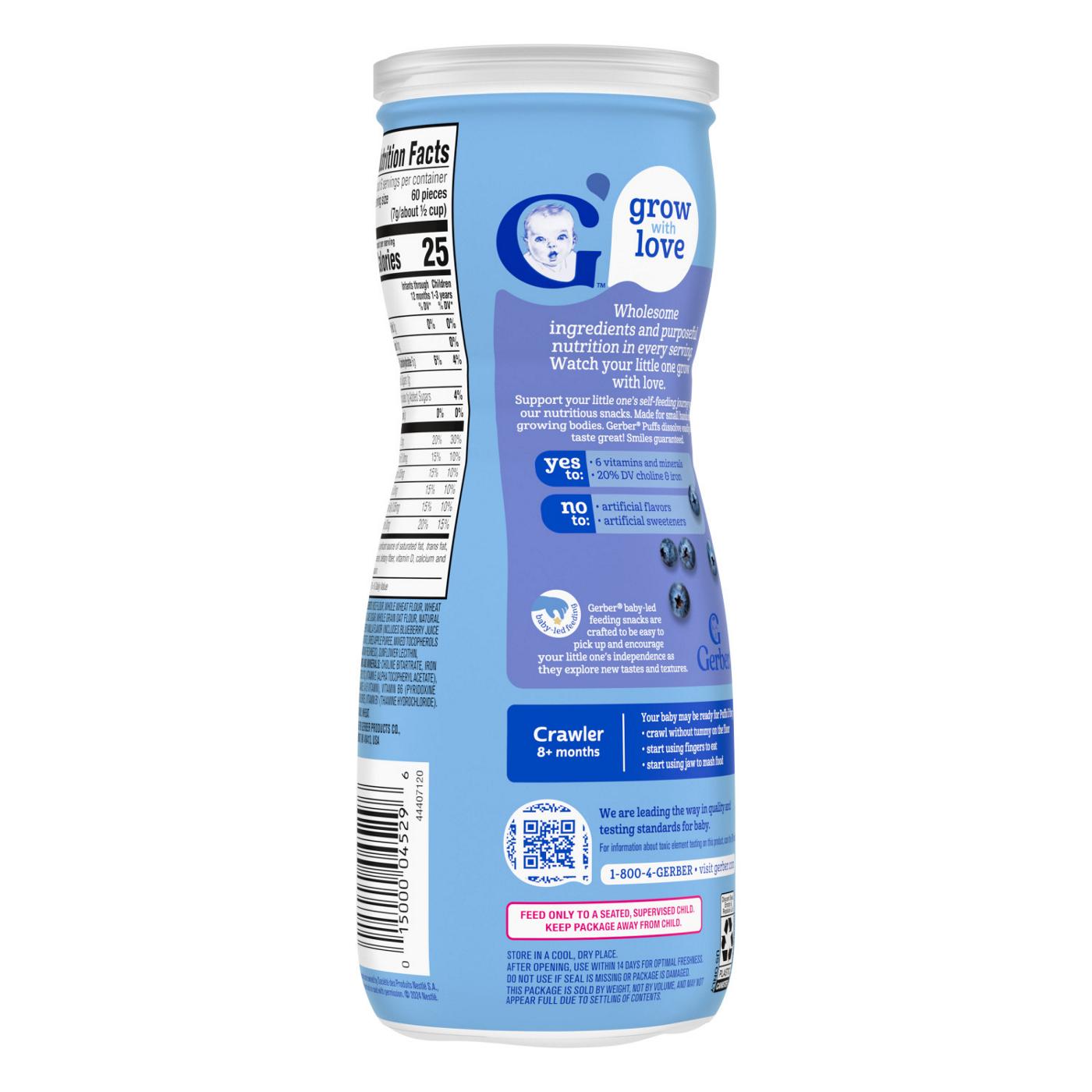 Gerber Snacks for Baby Grain & Grow Puffs - Blueberry; image 2 of 8