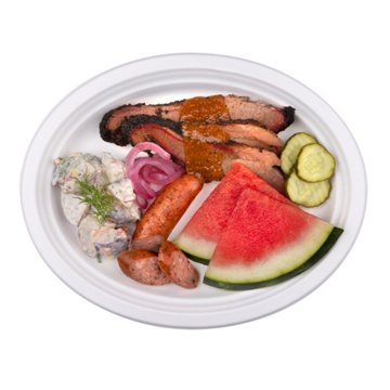 Elegant Living by H-E-B Oval Paper Platters, 24 ct