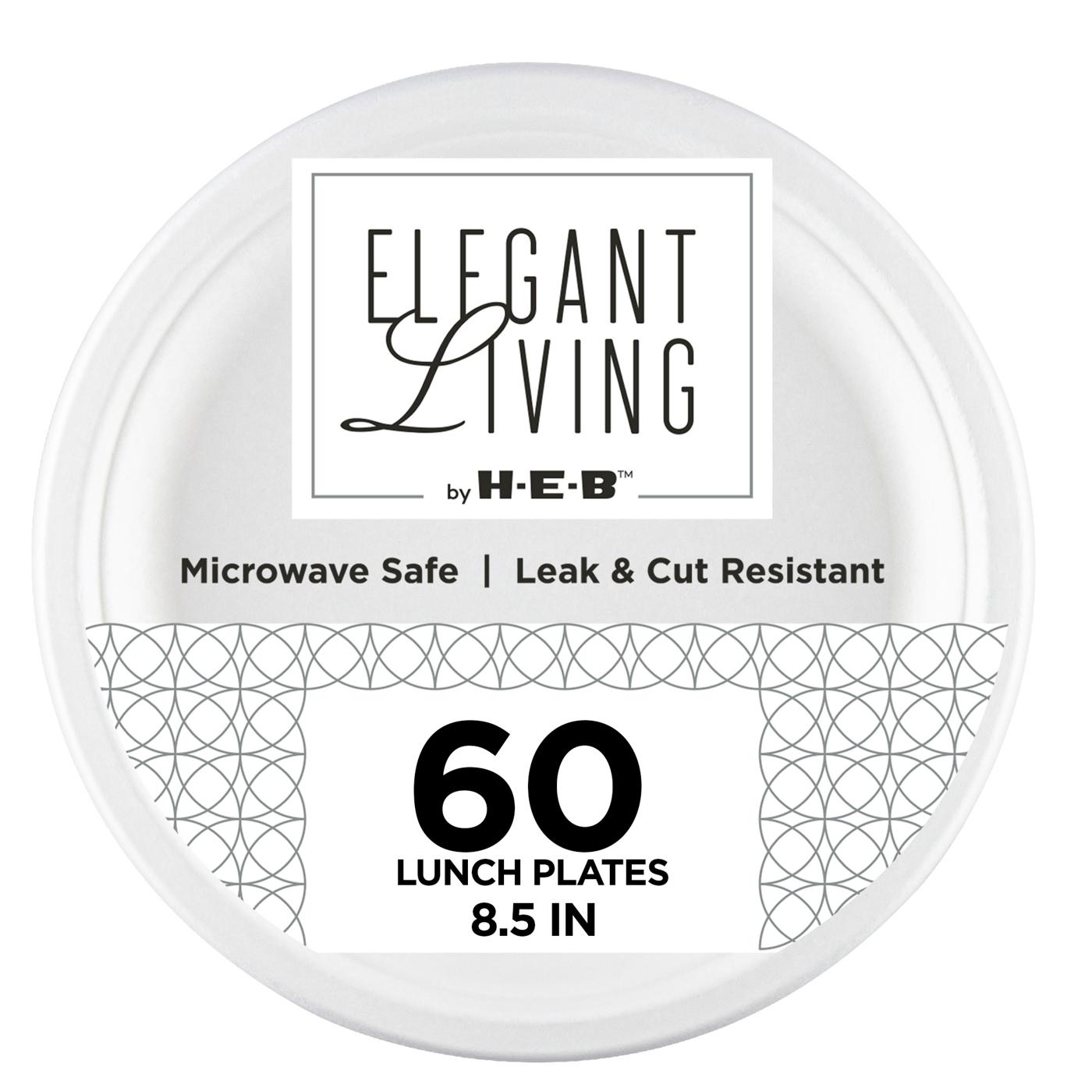 Elegant Living by H-E-B 8.5" Round Paper Plates; image 1 of 5
