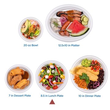 Elegant Living by H-E-B 8.5" Round Paper Plates, 60 ct