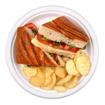 Elegant Living by H-E-B 8.5" Round Paper Plates, 60 ct