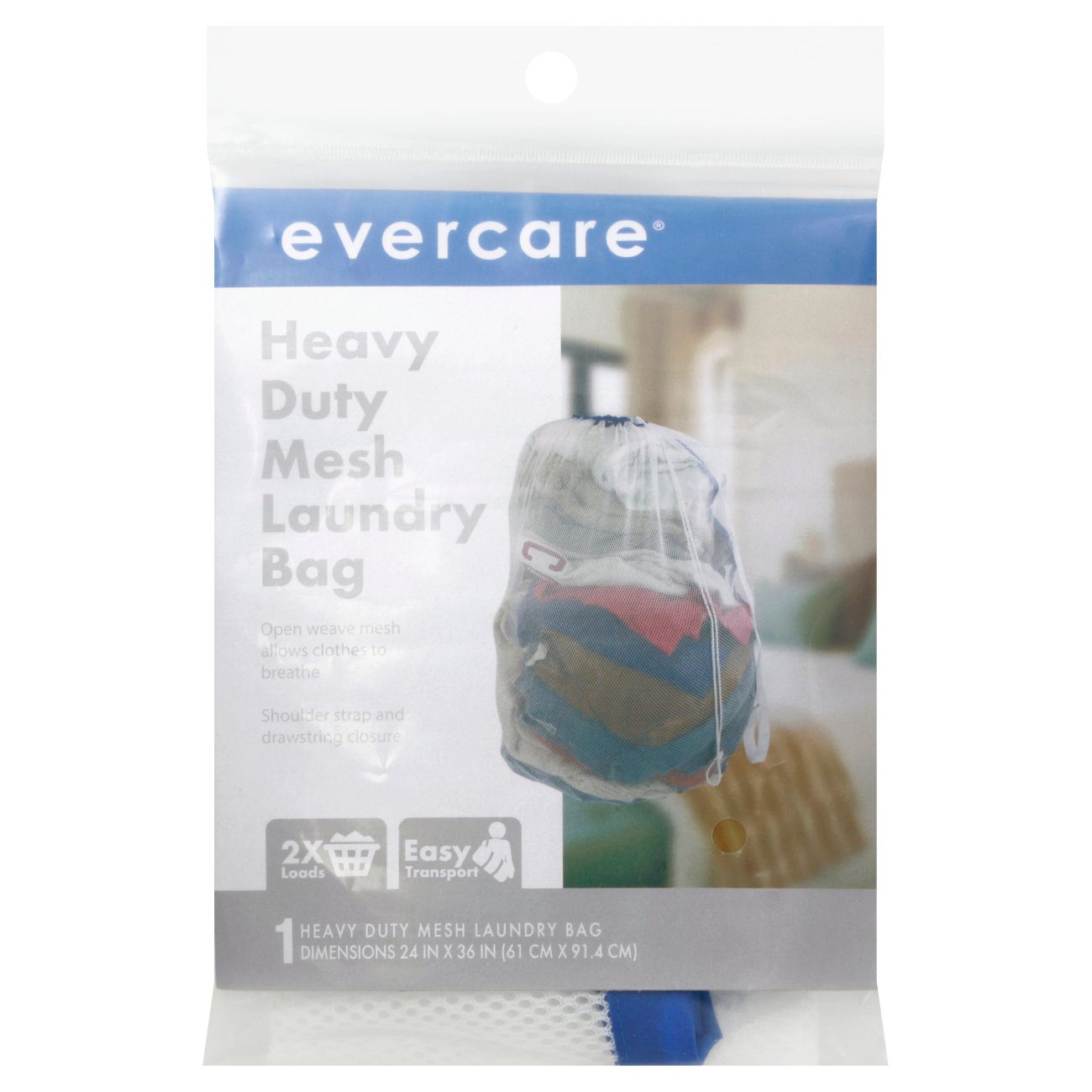 Mesh Laundry Bag Heavy Duty Storage Hanging With Drawstring Reusable LE 