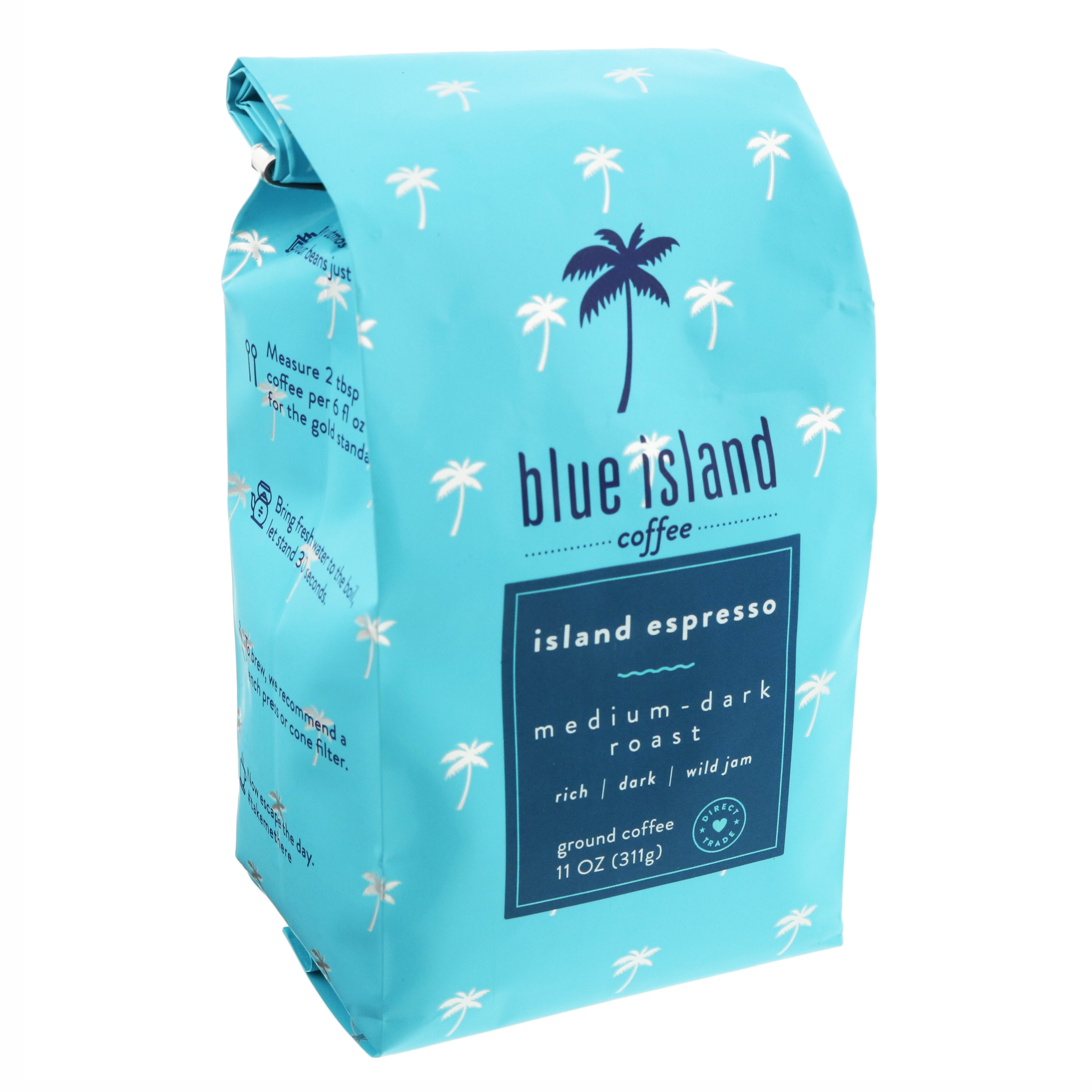 Blue Island Espresso Blend MediumDark Roast Ground Coffee Shop