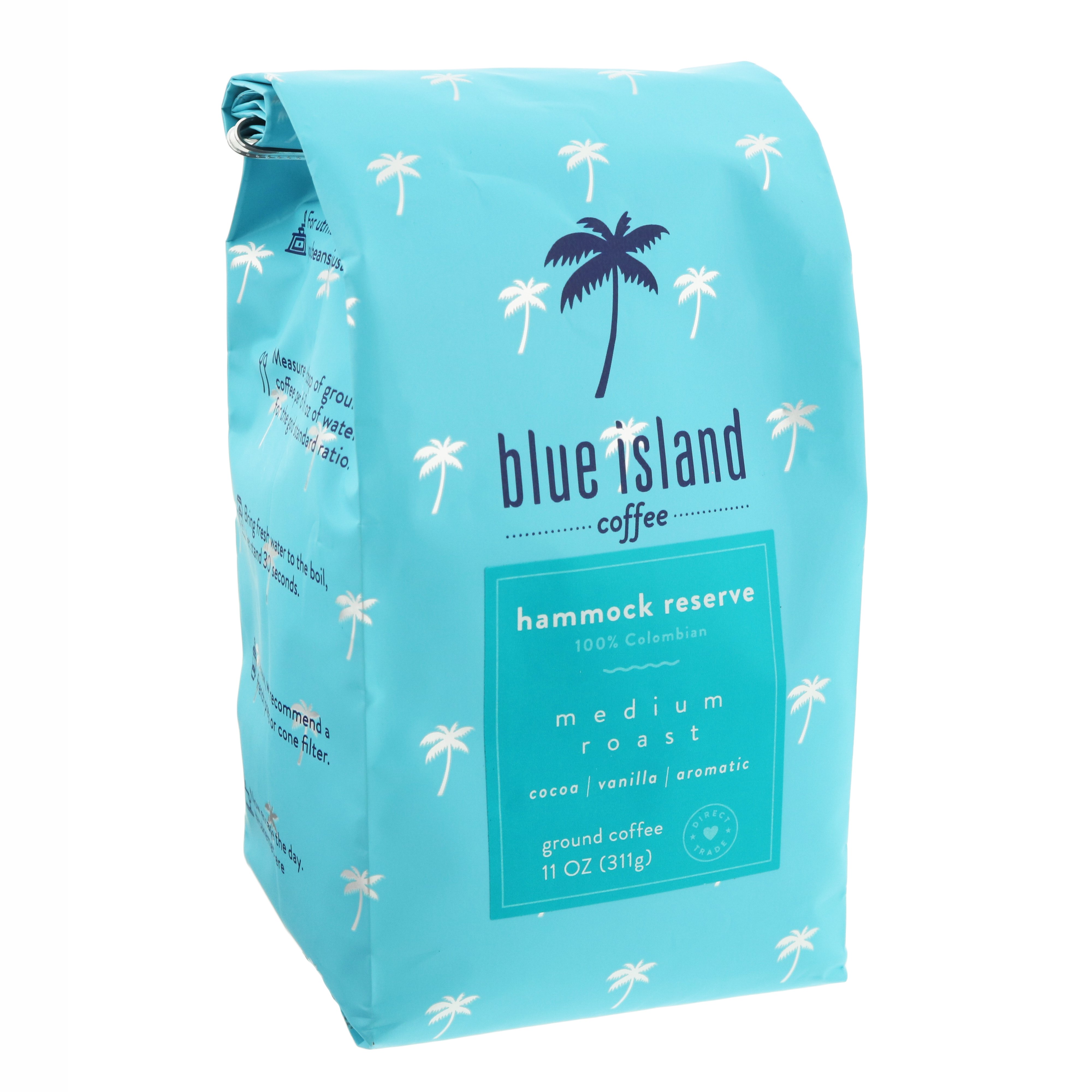 Blue Island 100 Colombian Medium Roast Ground Coffee Shop Coffee at