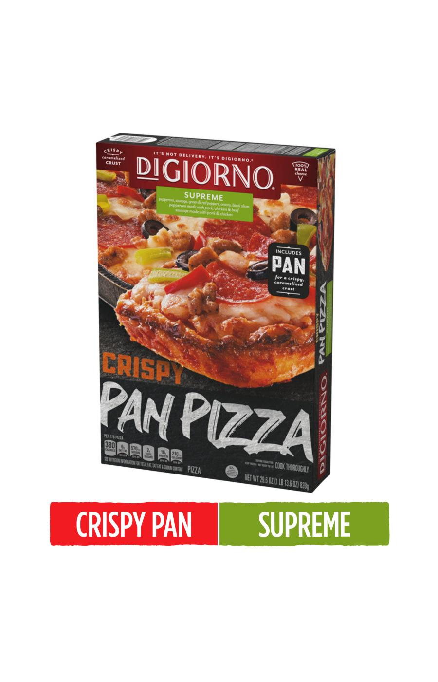 DiGiorno Supreme Crispy Pan Frozen Pizza; image 4 of 5