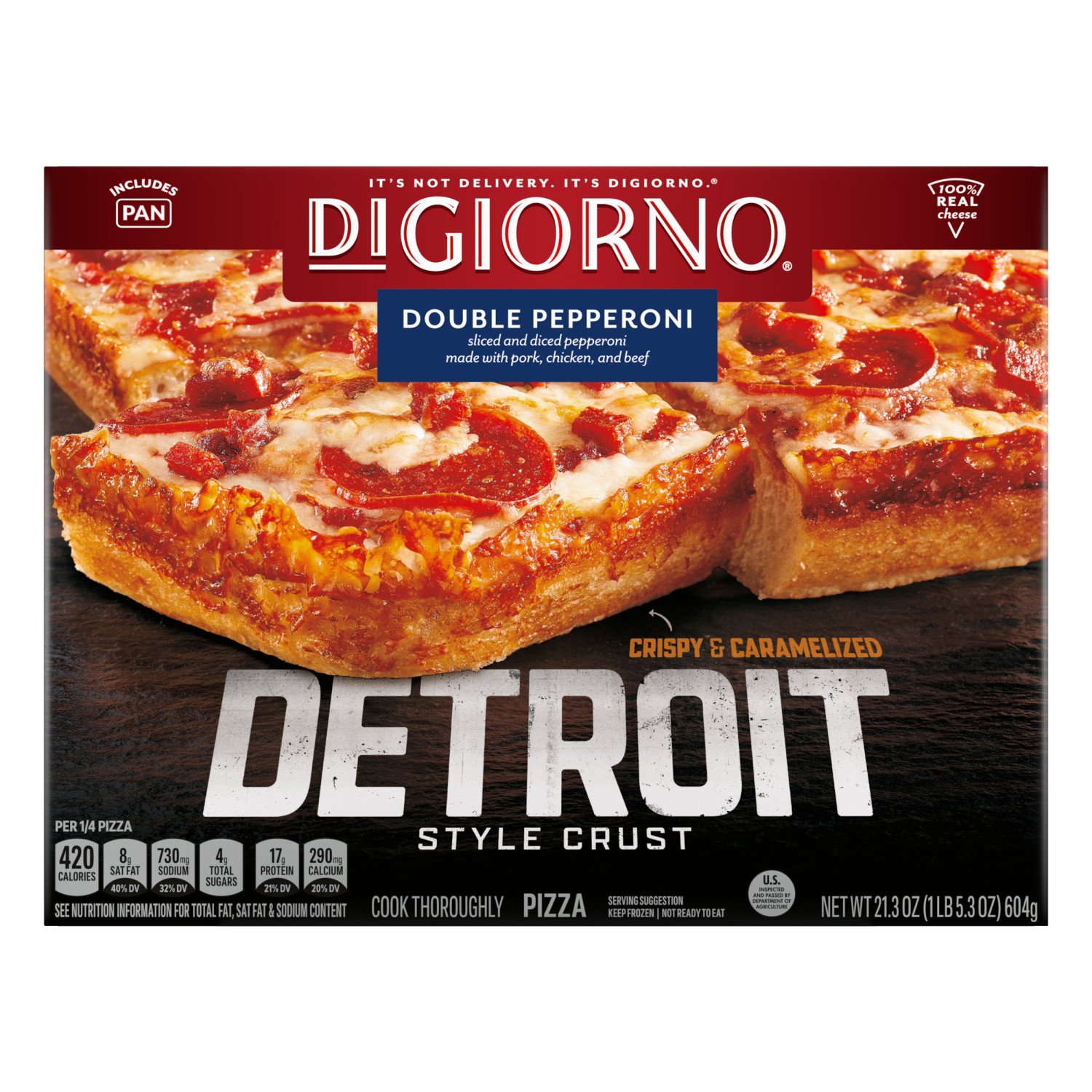 DiGiorno Crispy Pan Pepperoni Pizza Shop Pizza at HEB
