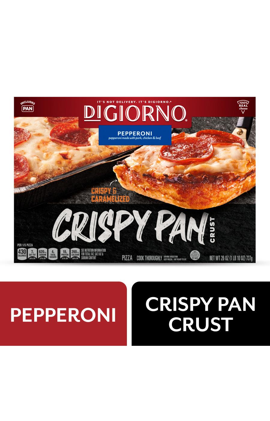 DiGiorno Detroit Style Crust Frozen Pizza - Double Pepperoni ; image 3 of 6