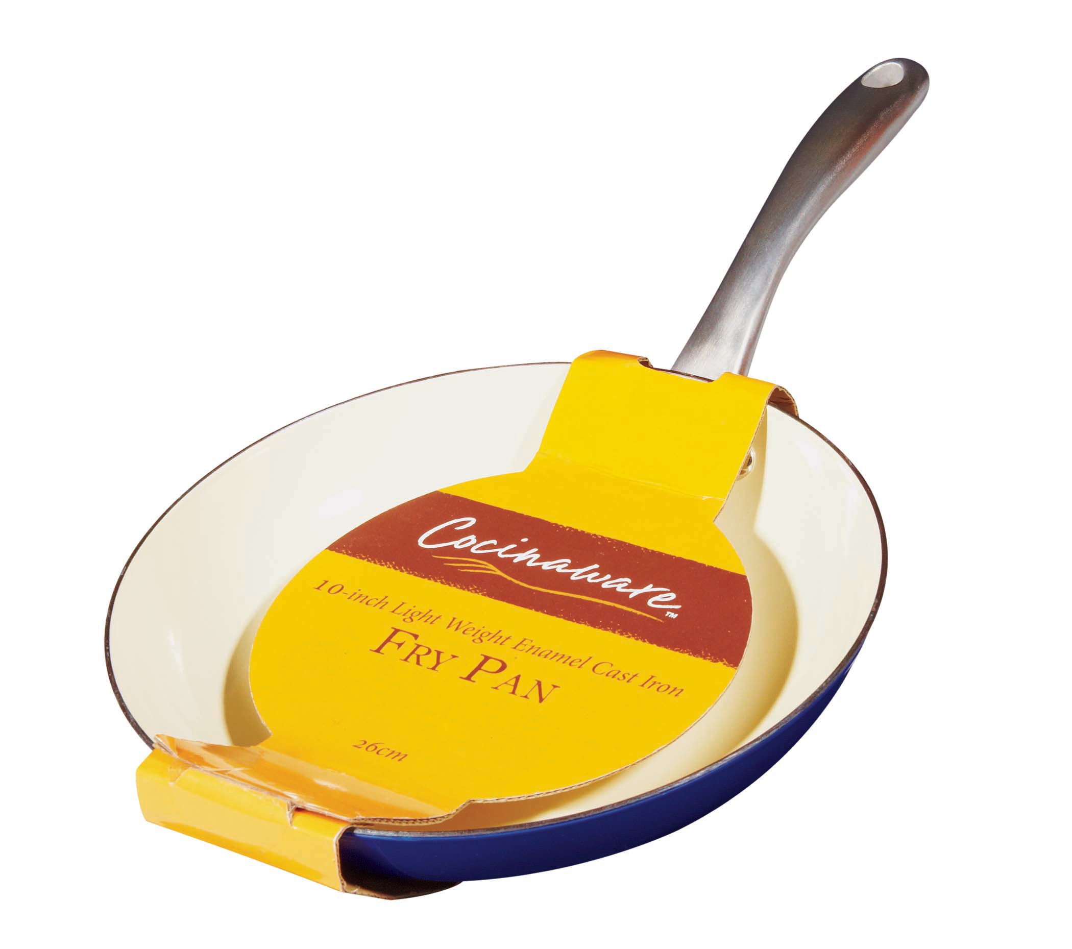 Cocinaware Blue Lightweight Cast Iron Fry Pan Shop Cookware at HEB