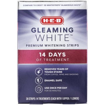 H-E-B Gleaming White 14 Day Whitening Treatment, 14 ct