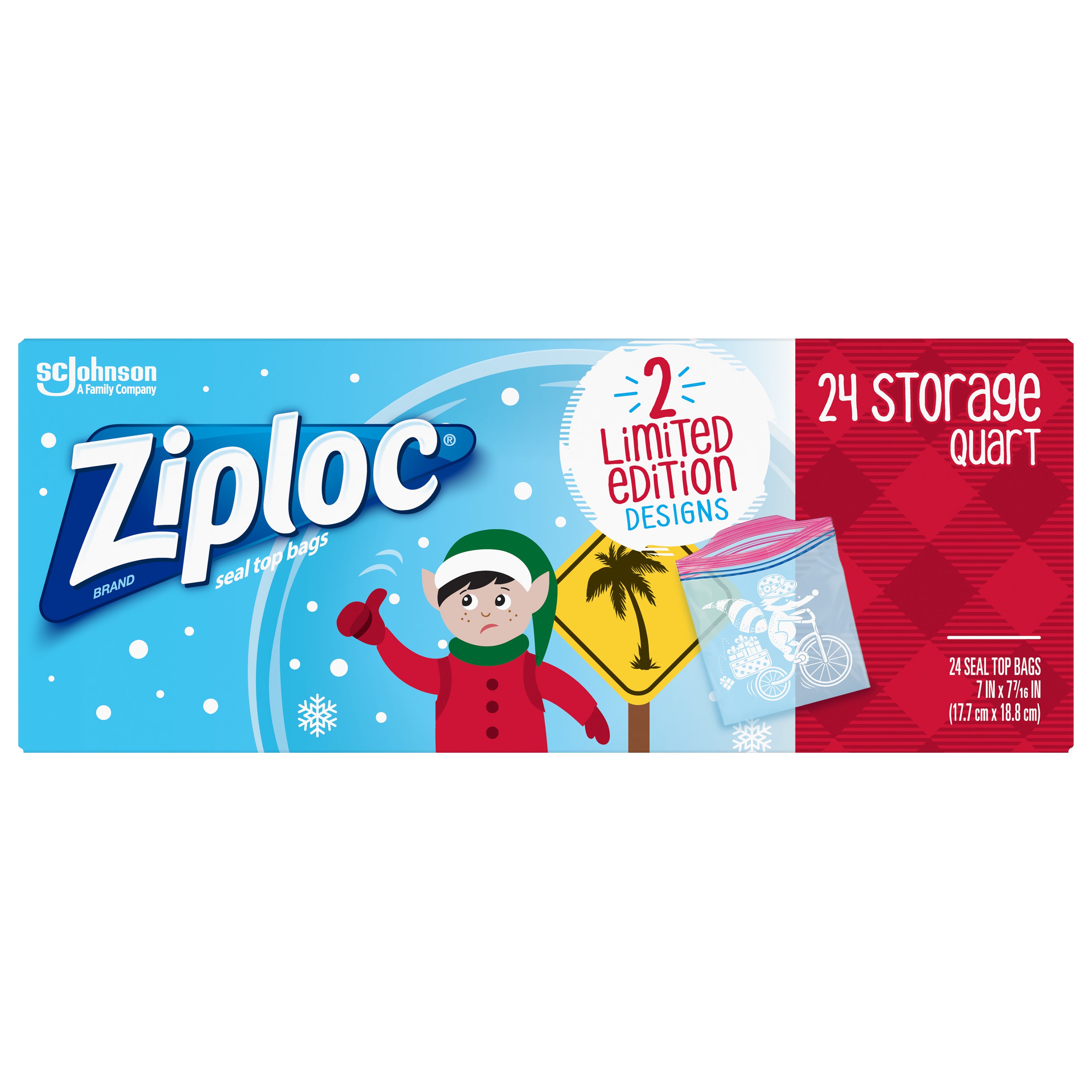 Ziploc Holiday Quart Storage Bags Shop Storage Bags at HEB