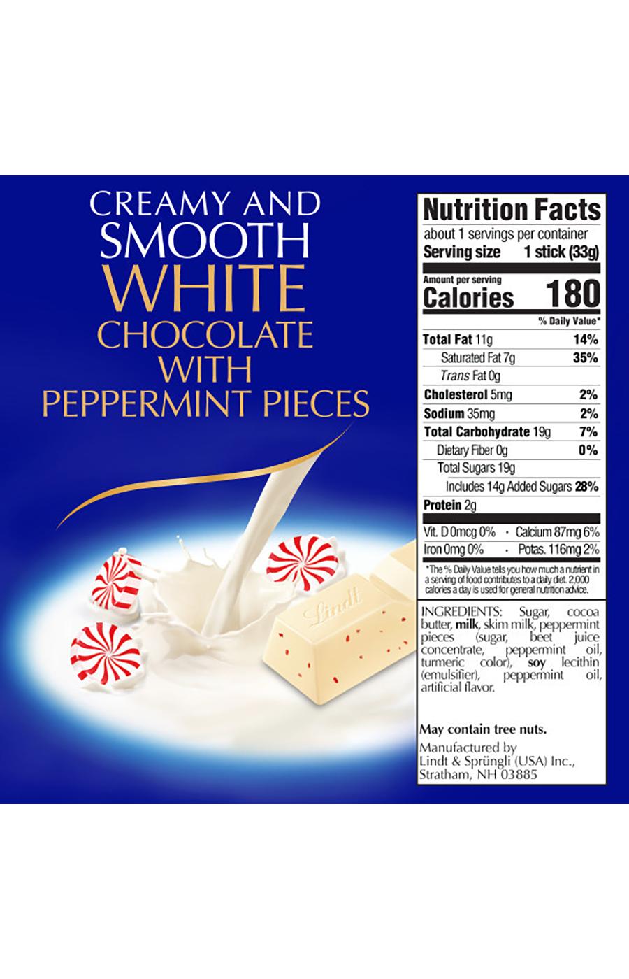 Lindt Classic Recipe White Chocolate Peppermint Christmas Stick; image 3 of 3