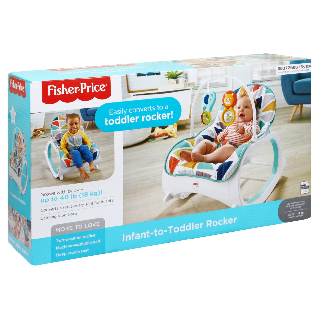 fisher price infant to toddler rocker tiny tea time