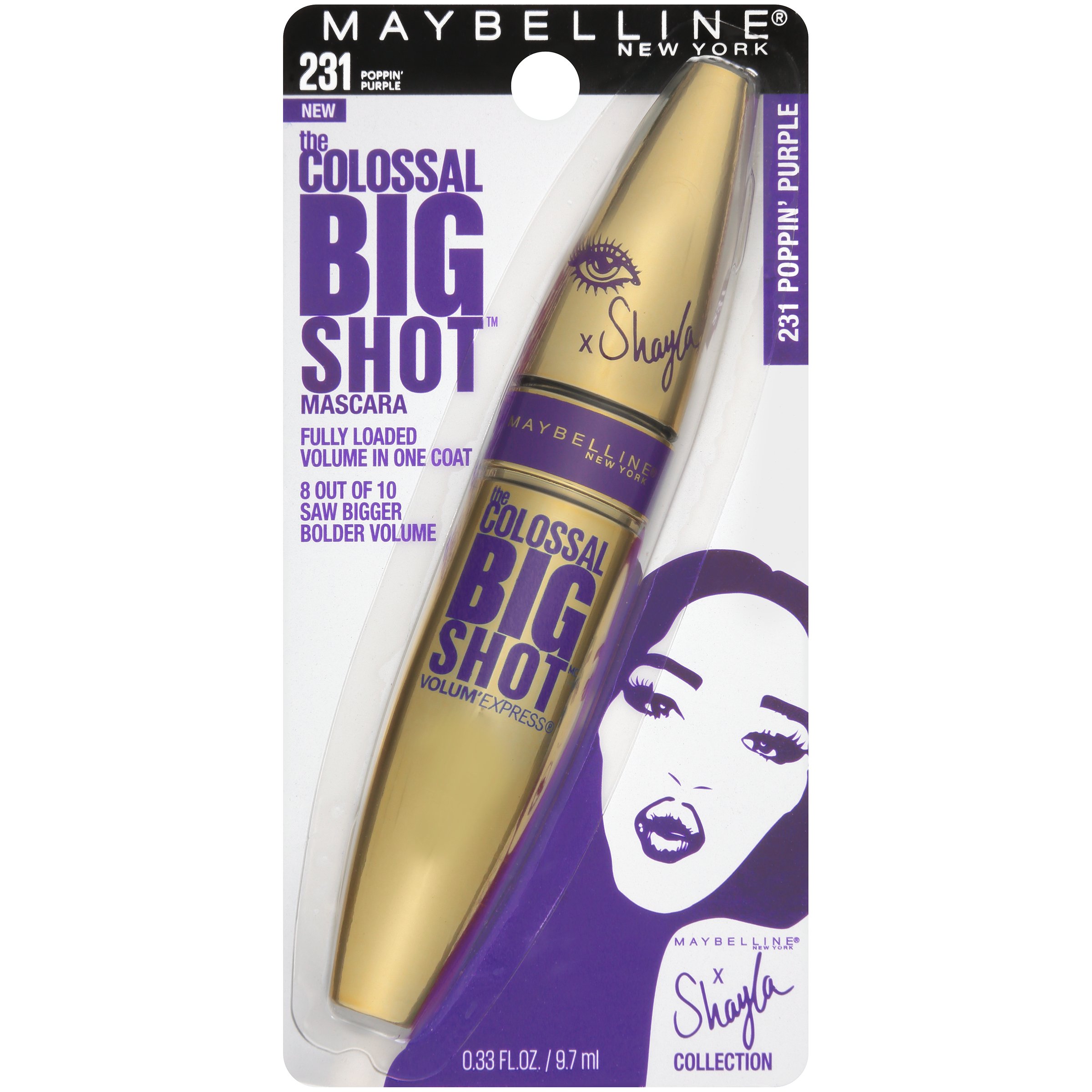 Maybelline Volum\' x Colossal at - Express Purple The Poppin\' Mascara Shot Big H-E-B Shop Mascara Shayla
