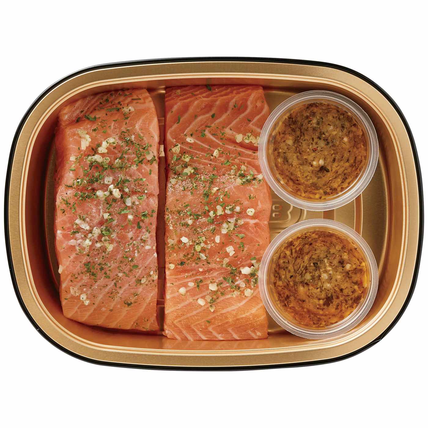 Meal Simple by H-E-B Atlantic Salmon Portions - Garlic Pesto; image 1 of 3