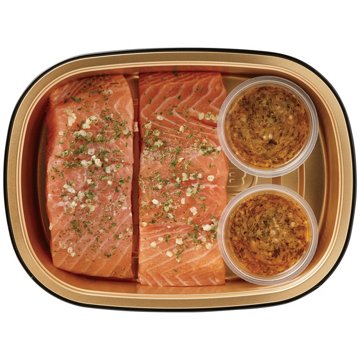Meal Simple by H-E-B Atlantic Salmon Portions - Garlic Pesto
