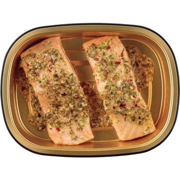 Meal Simple by H-E-B Atlantic Salmon Portions - Garlic Pesto