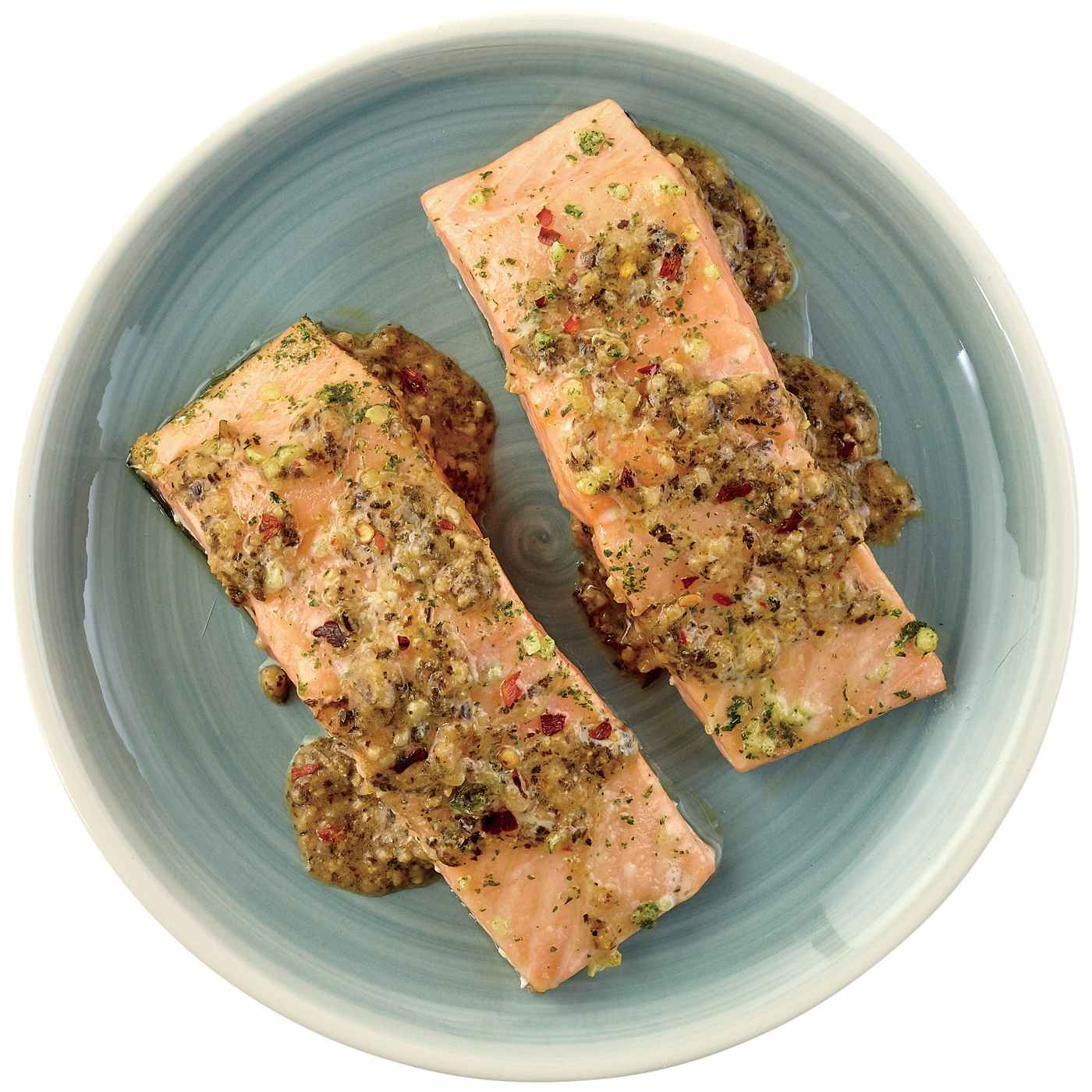 Meal Simple by H-E-B Atlantic Salmon Portions - Garlic Pesto; image 3 of 3