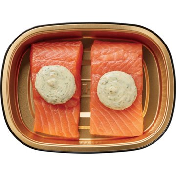 Meal Simple by H-E-B Atlantic Salmon Portions - Garlic Butter